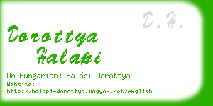 dorottya halapi business card