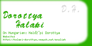 dorottya halapi business card